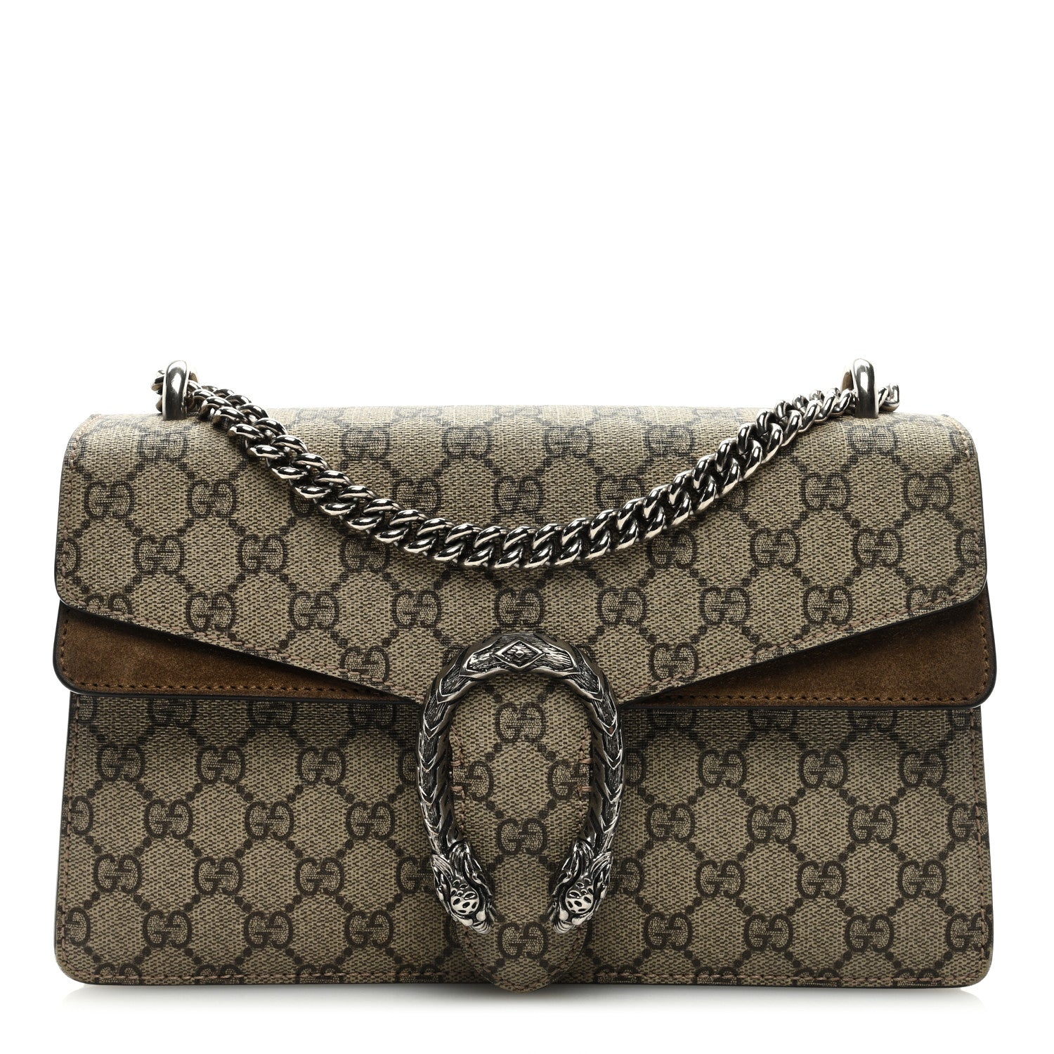 Gucci GG Supreme Monogram Small Dionysus Shoulder Bag Taupe 1 of 9