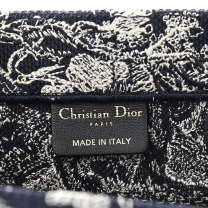 Christian Dior Canvas Embroidered Small Dioriviera Toile De Jouy Book Tote Blue 5 of 11