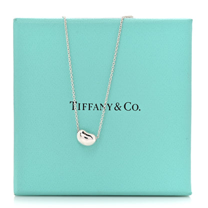 Tiffany Sterling Silver 12mm Elsa Peretti Bean Pendant Necklace 6 of 6