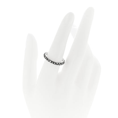 David Yurman Sterling Silver Diamond 3mm Midnight Melange Band Ring 54 6.75 2 of 4