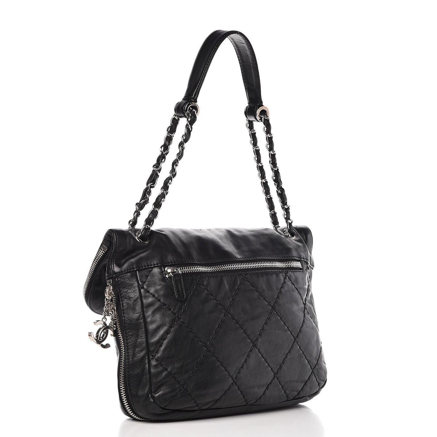 Calfskin Expandable Flap Black