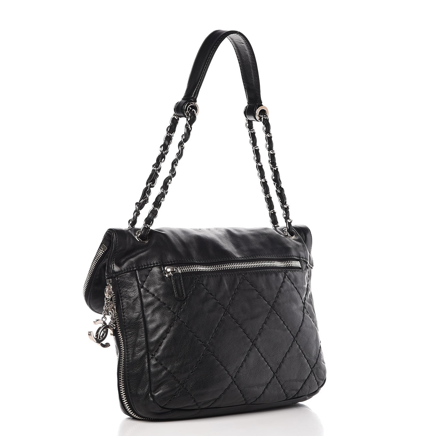 Chanel Calfskin Expandable Flap Black 3 of 7
