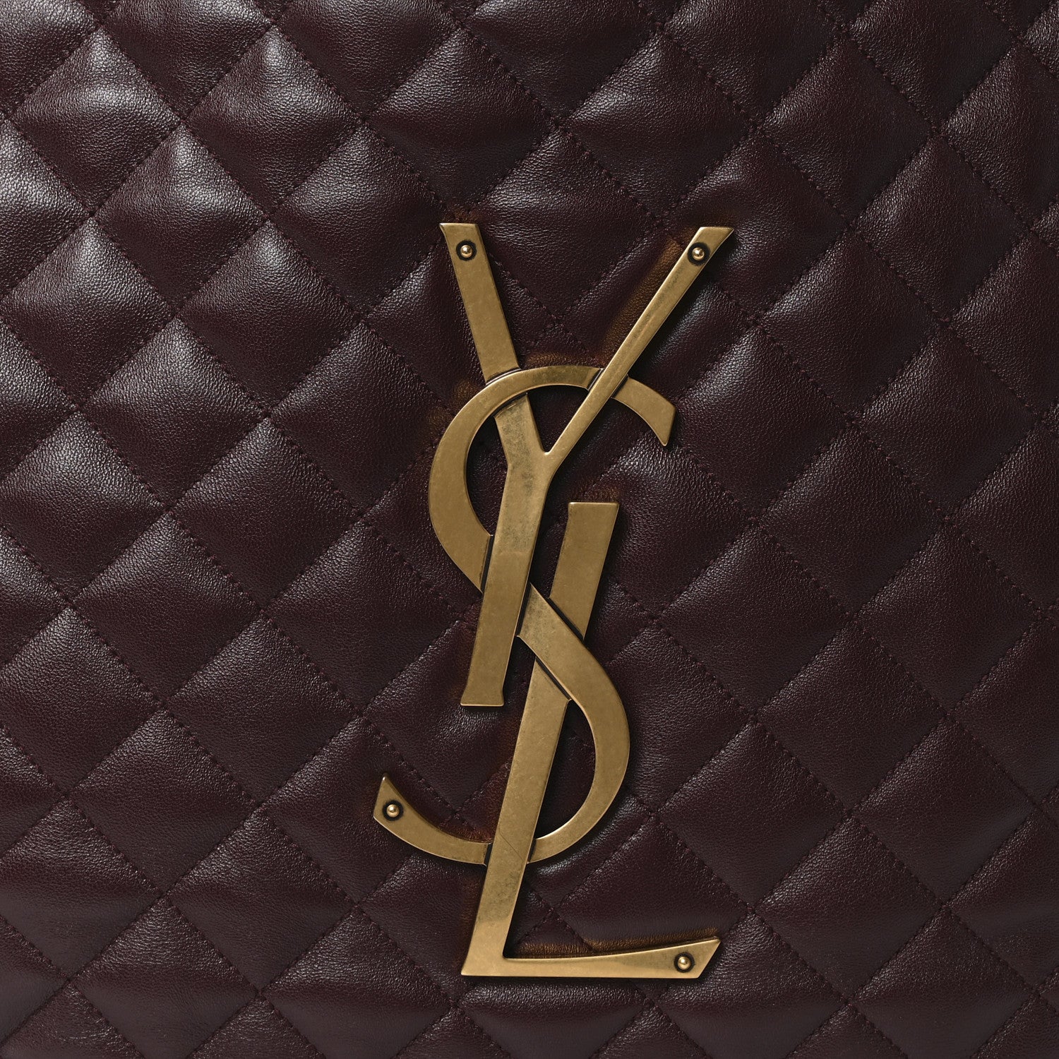 Saint Laurent Lambskin Quilted Maxi Icare Shopping Tote  Rouge Cabernet 9 of 11