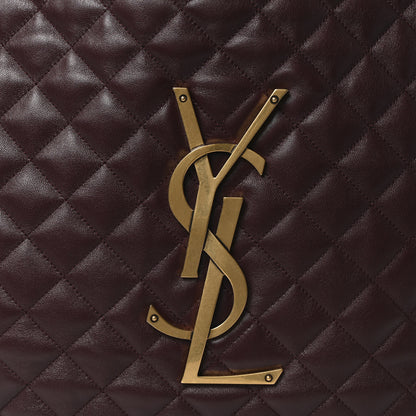 Saint Laurent Lambskin Quilted Maxi Icare Shopping Tote  Rouge Cabernet 9 of 11
