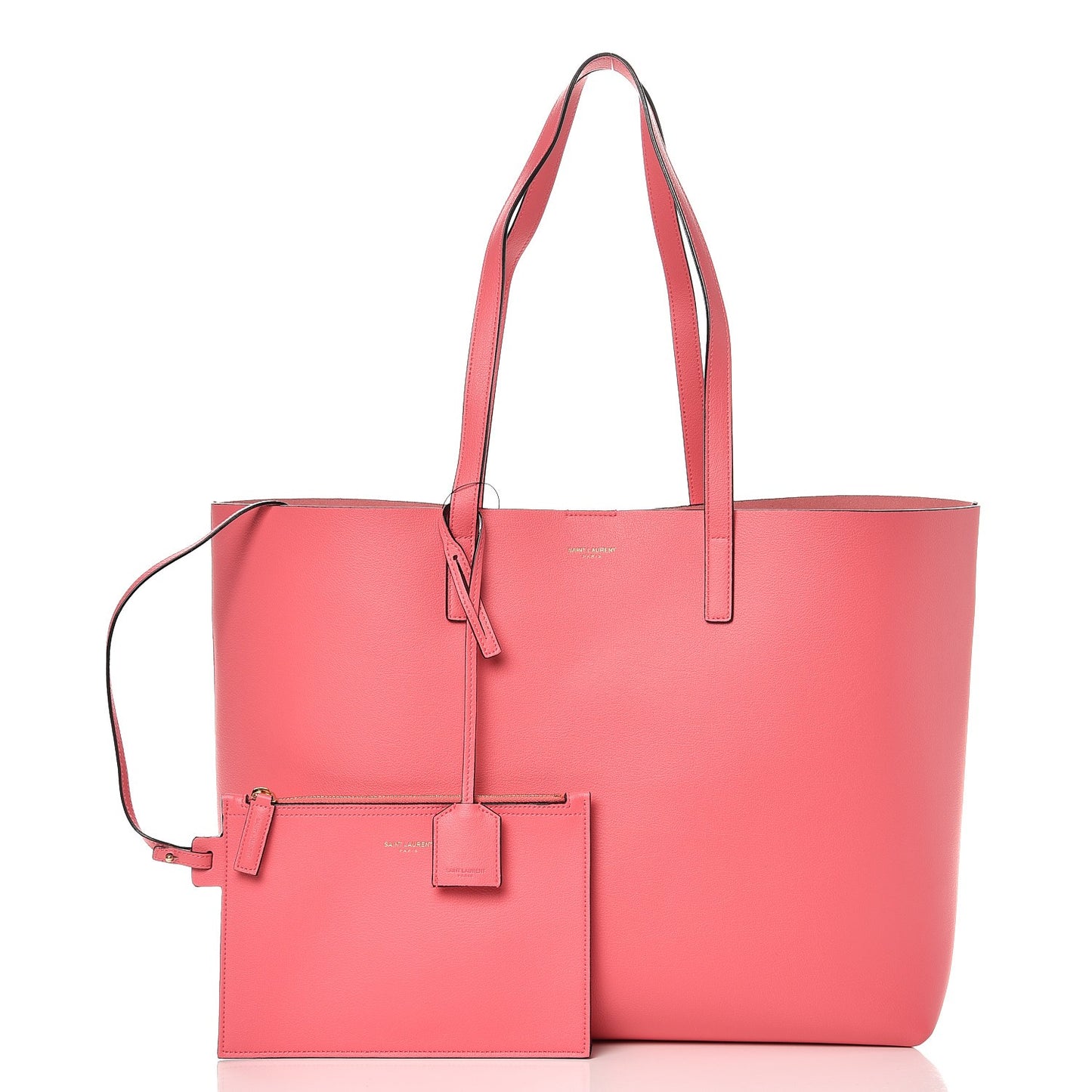 Calfskin Large Shopping Tote Pale Rose