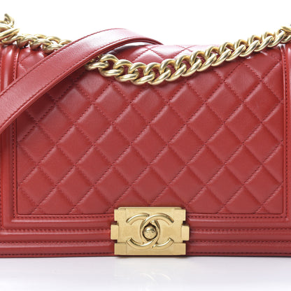 Chanel Lambskin Quilted Medium Boy Flap Red 8 of 11