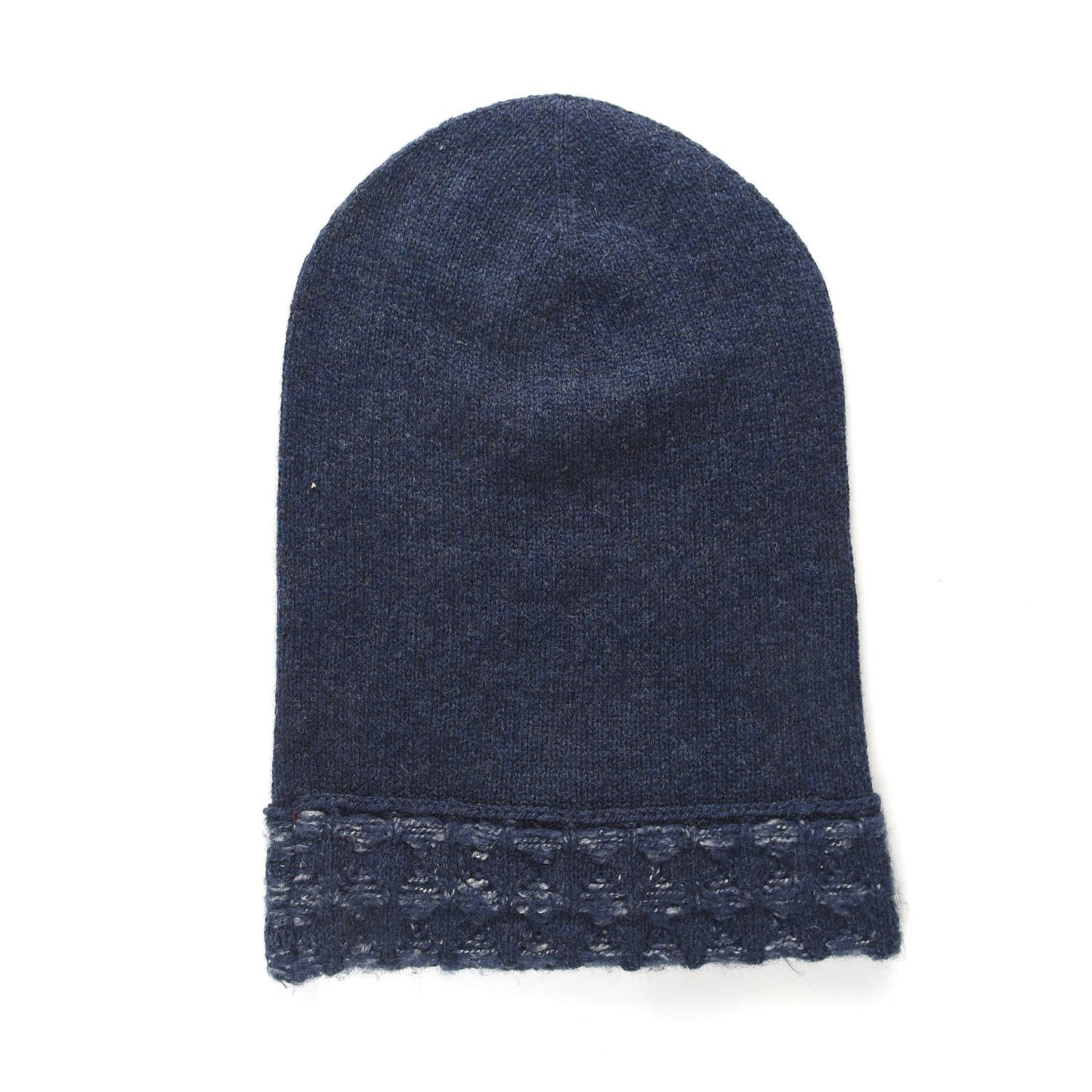Cashmere Silk CC Beanie Hat Navy
