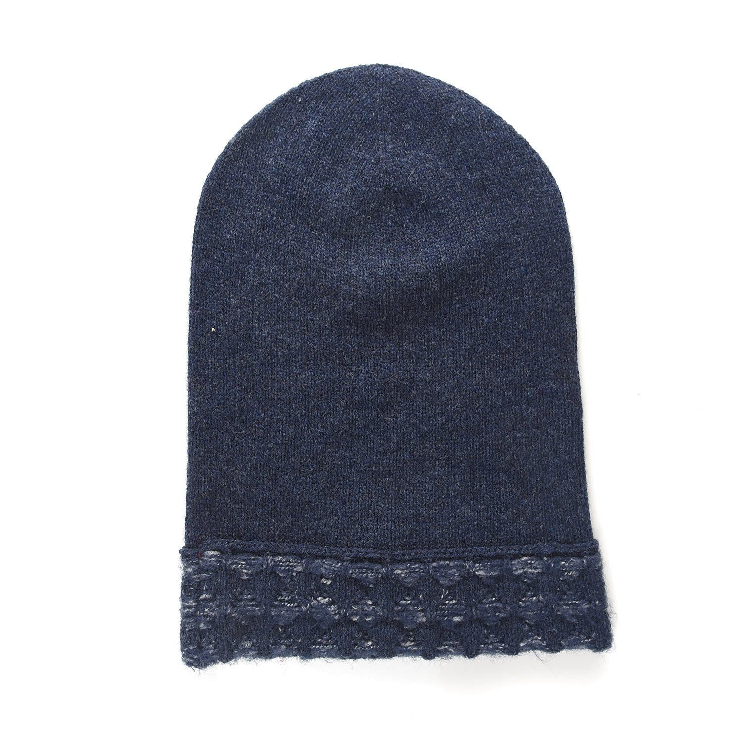 Chanel Cashmere Silk CC Beanie Hat Navy 3 of 4