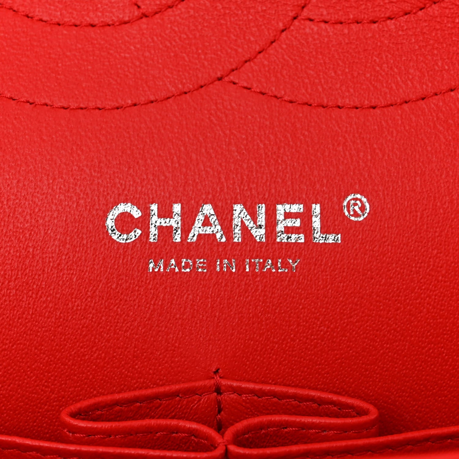 Chanel Caviar Chevron Quilted Jumbo Double Flap Red 6 of 11