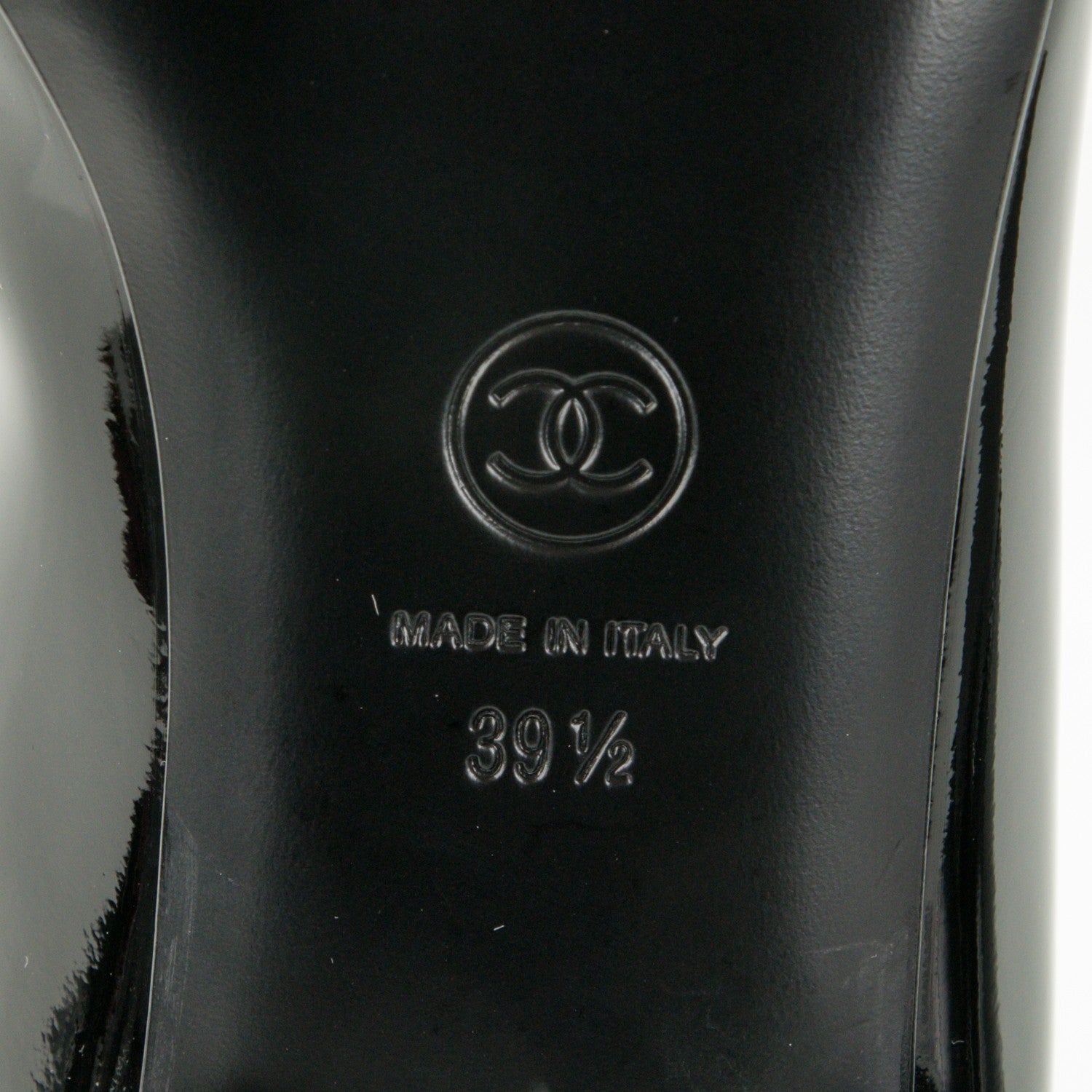 Chanel Patent Calfskin Mary Jane Ballerina Flats 39.5 Black 6 of 7