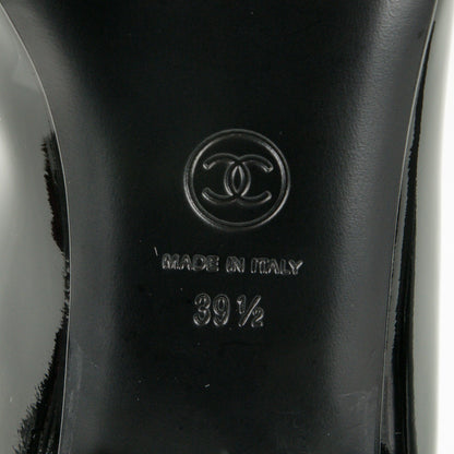 Chanel Patent Calfskin Mary Jane Ballerina Flats 39.5 Black 6 of 7