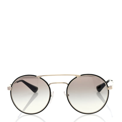 Prada Round Sunglasses SPR 51S Black Silver 2 of 8