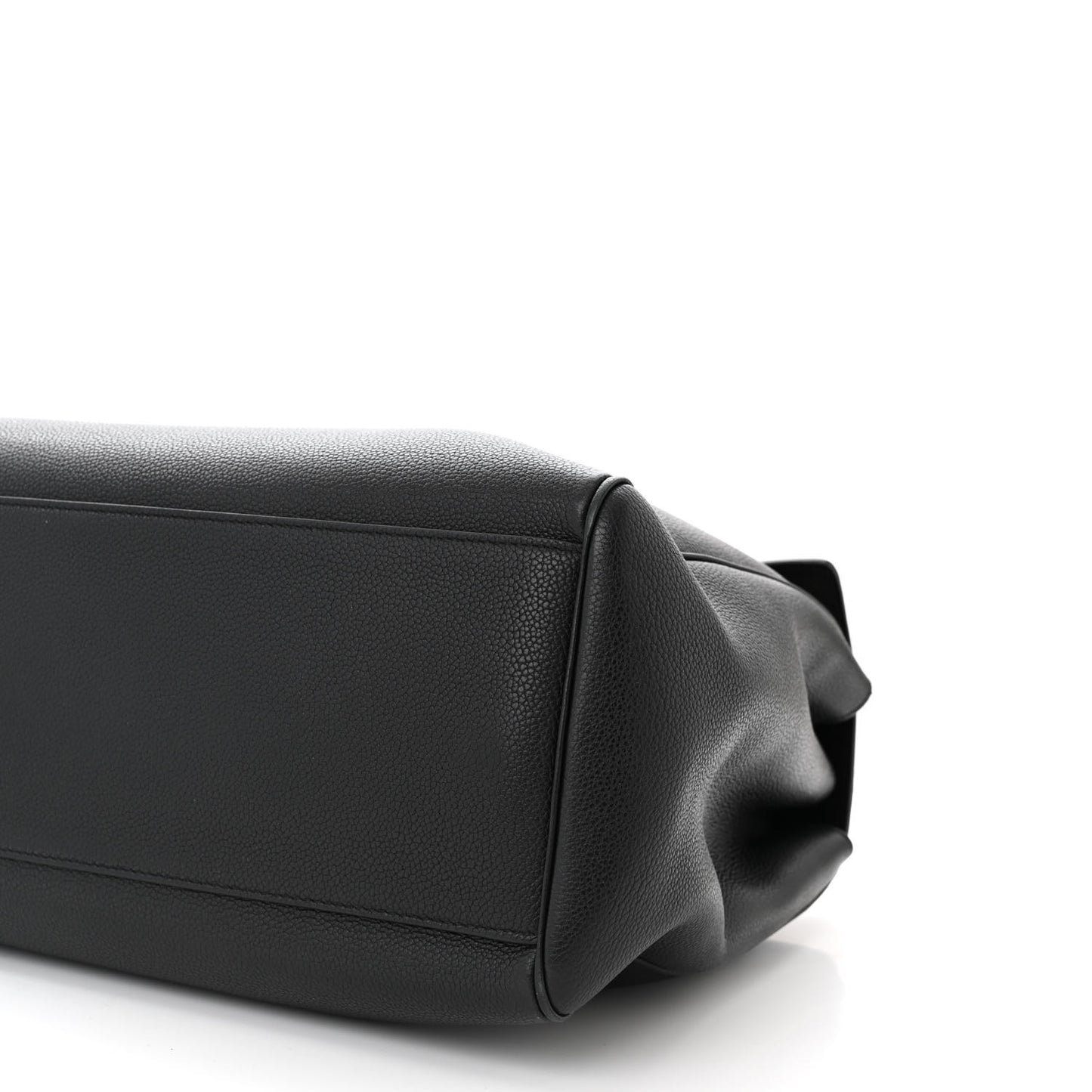 Grained Calfskin Large Soft 16 Bag Black