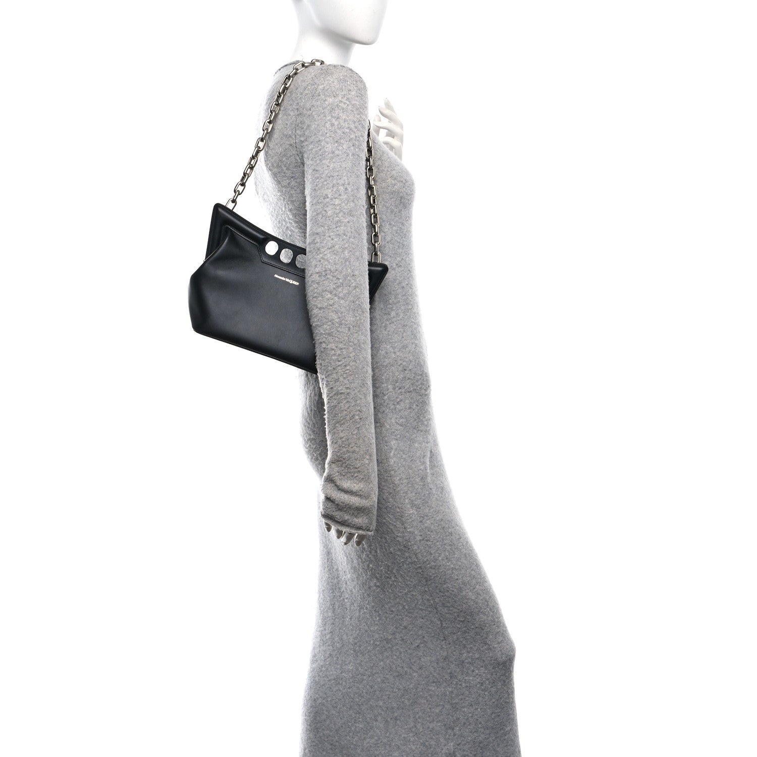 Alexander McQueen Calfskin The Peak Small Bag Black 2 of 11