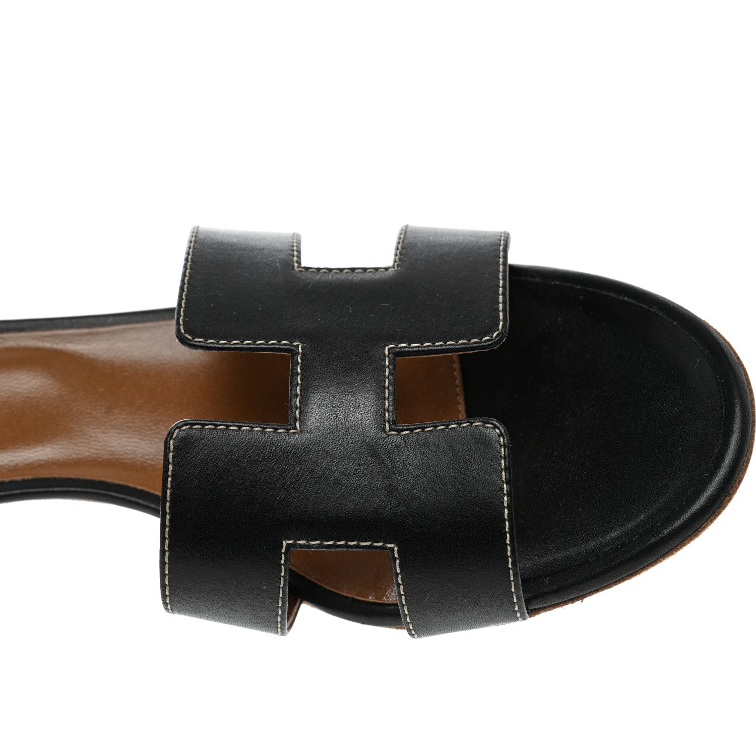 Hermes Calfskin Oasis Sandals 38.5 Black 11 of 12