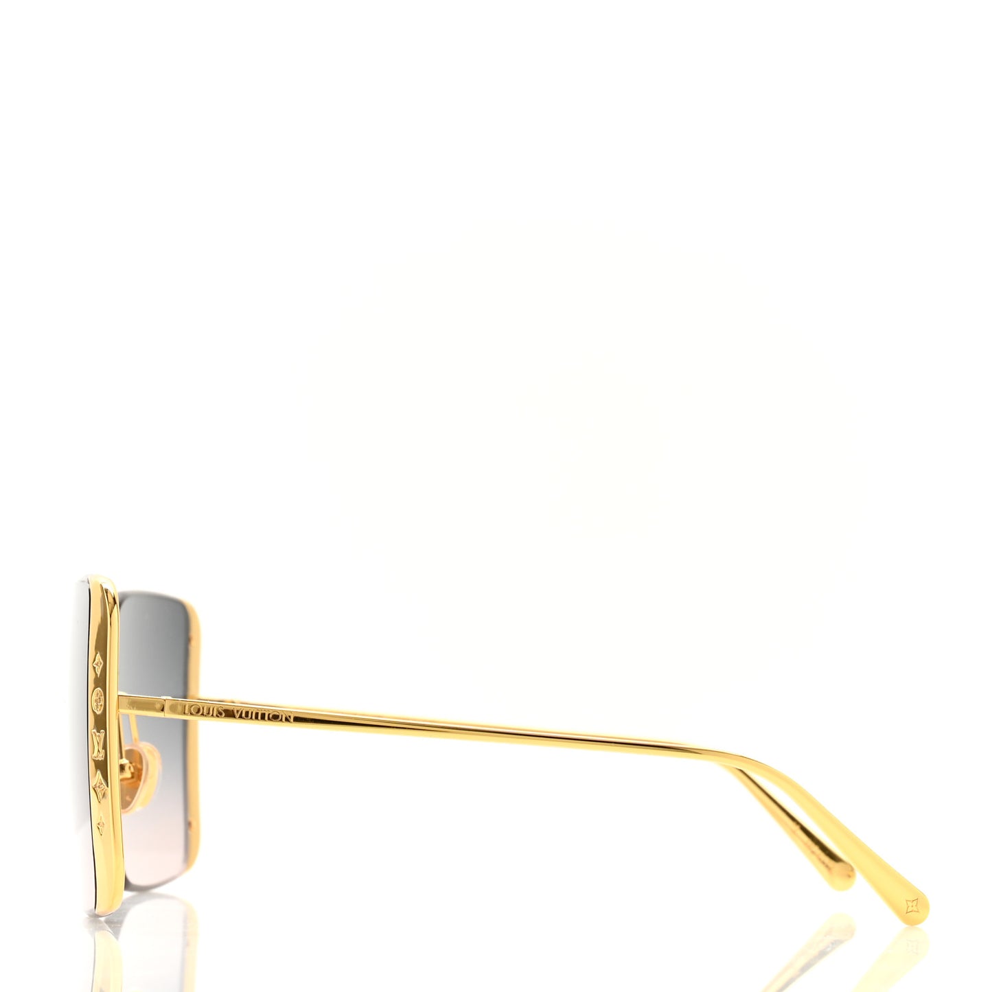 Metal LV Moon Square Sunglasses Z1994U Gold
