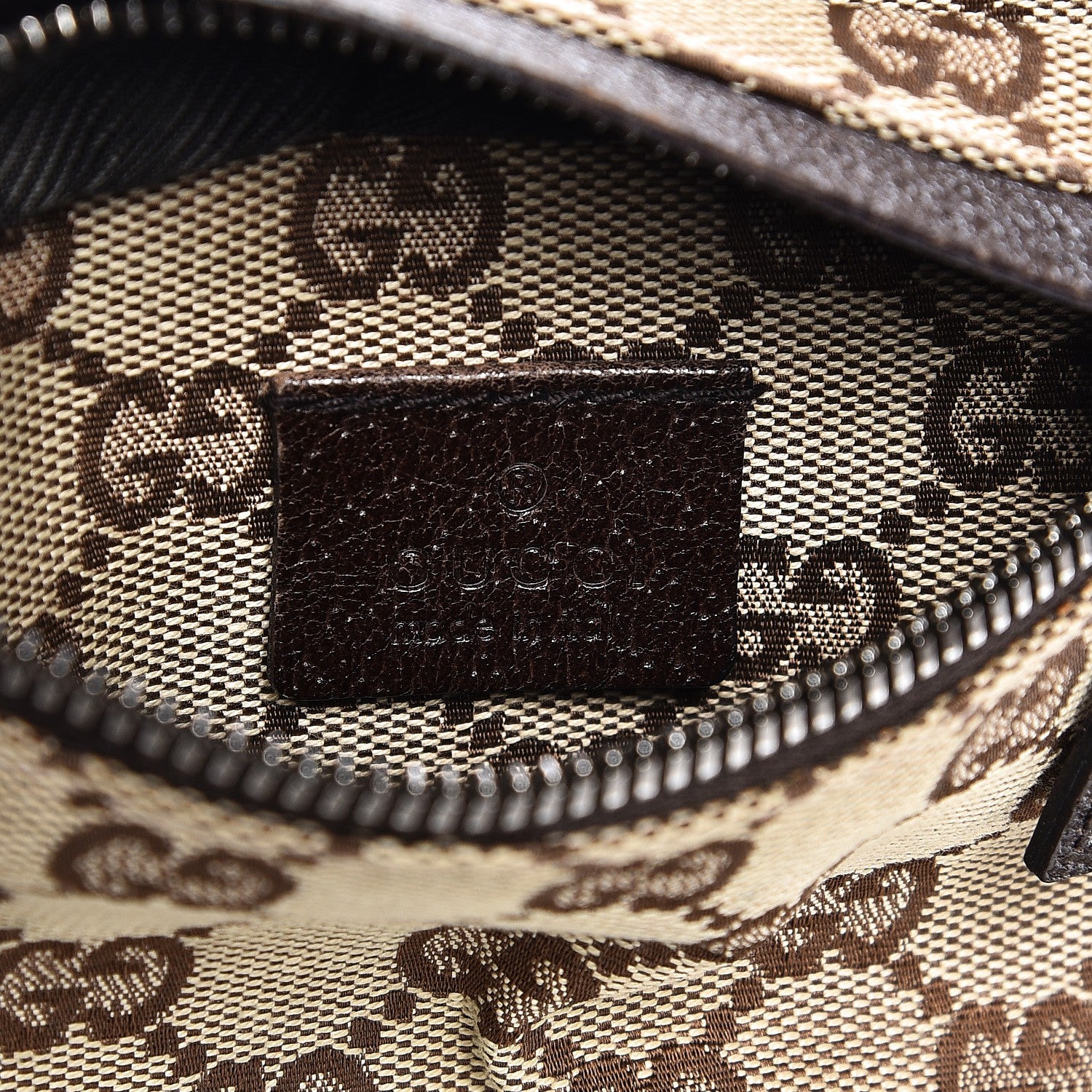 Gucci GG Monogram Double Pocket Belt Bag Dark Brown 6 of 9