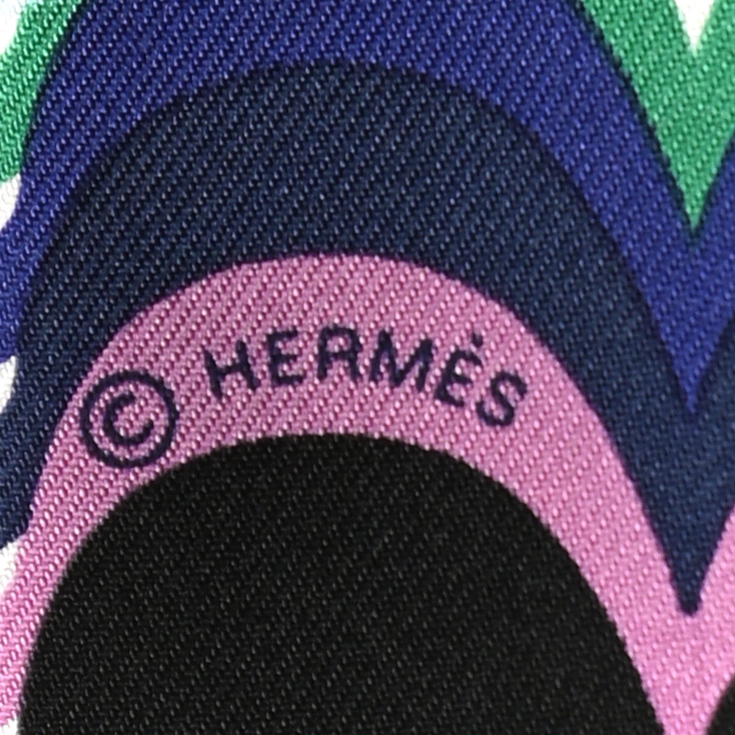 Hermes Silk Brides De Gala Shadow Fringed Twilly Black Jaune Multicolor 3 of 6