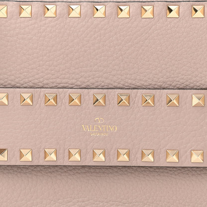 Valentino Garavani Pebbled Calfskin Rockstud Shoulder Bag Poudre 7 of 9