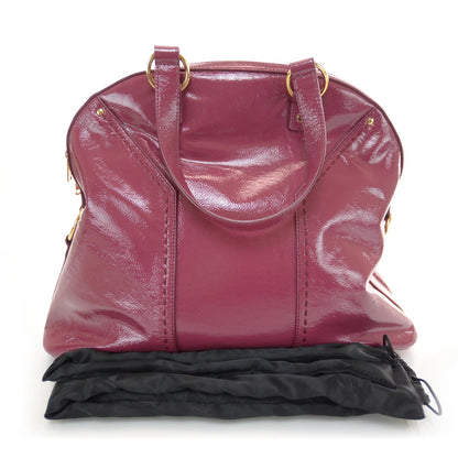 Saint Laurent Patent Leather Oversized Muse Berry 3 of 7