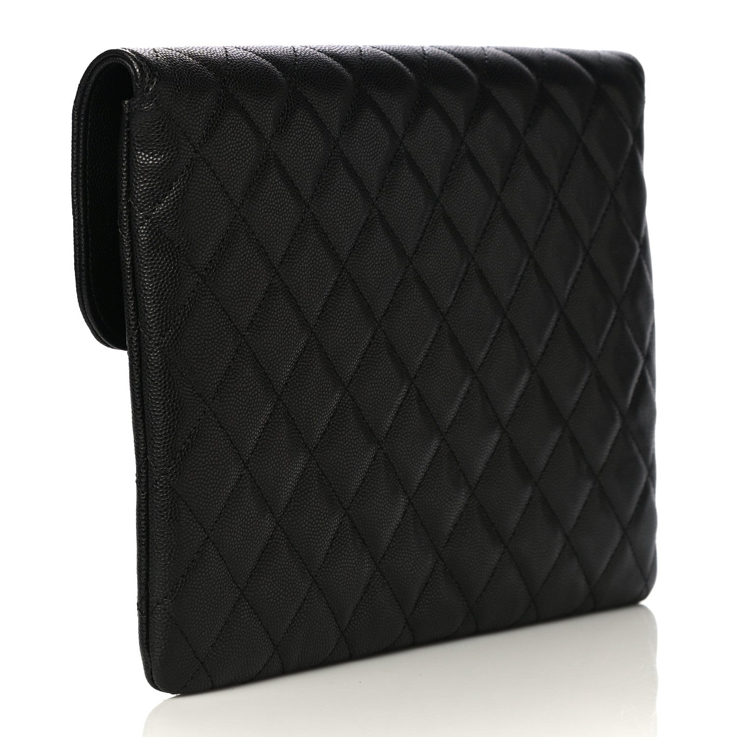 Chanel Caviar Quilted Medium Golden Class Pouch Black 3 of 9