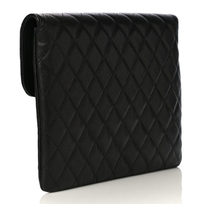 Chanel Caviar Quilted Medium Golden Class Pouch Black 3 of 9
