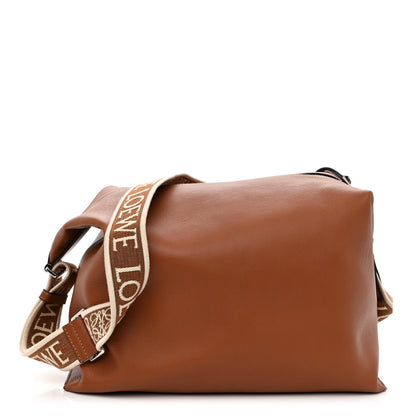 Loewe Supple Smooth Calfskin Jacquard Cubi Crossbody Bag Tan 1 of 9