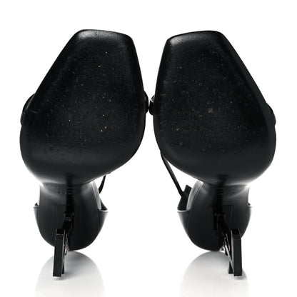 Saint Laurent Patent Calfskin Opyum 110 Sandals 39.5 Black 5 of 9