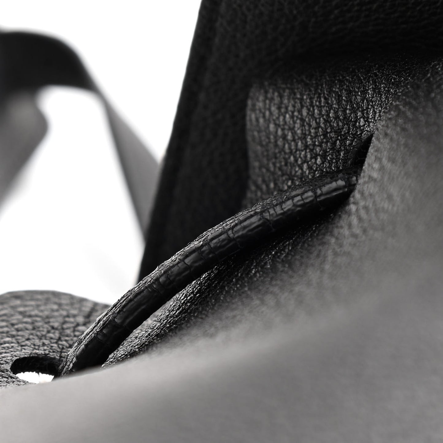 Tumbled Calfskin Backpack Bag Black