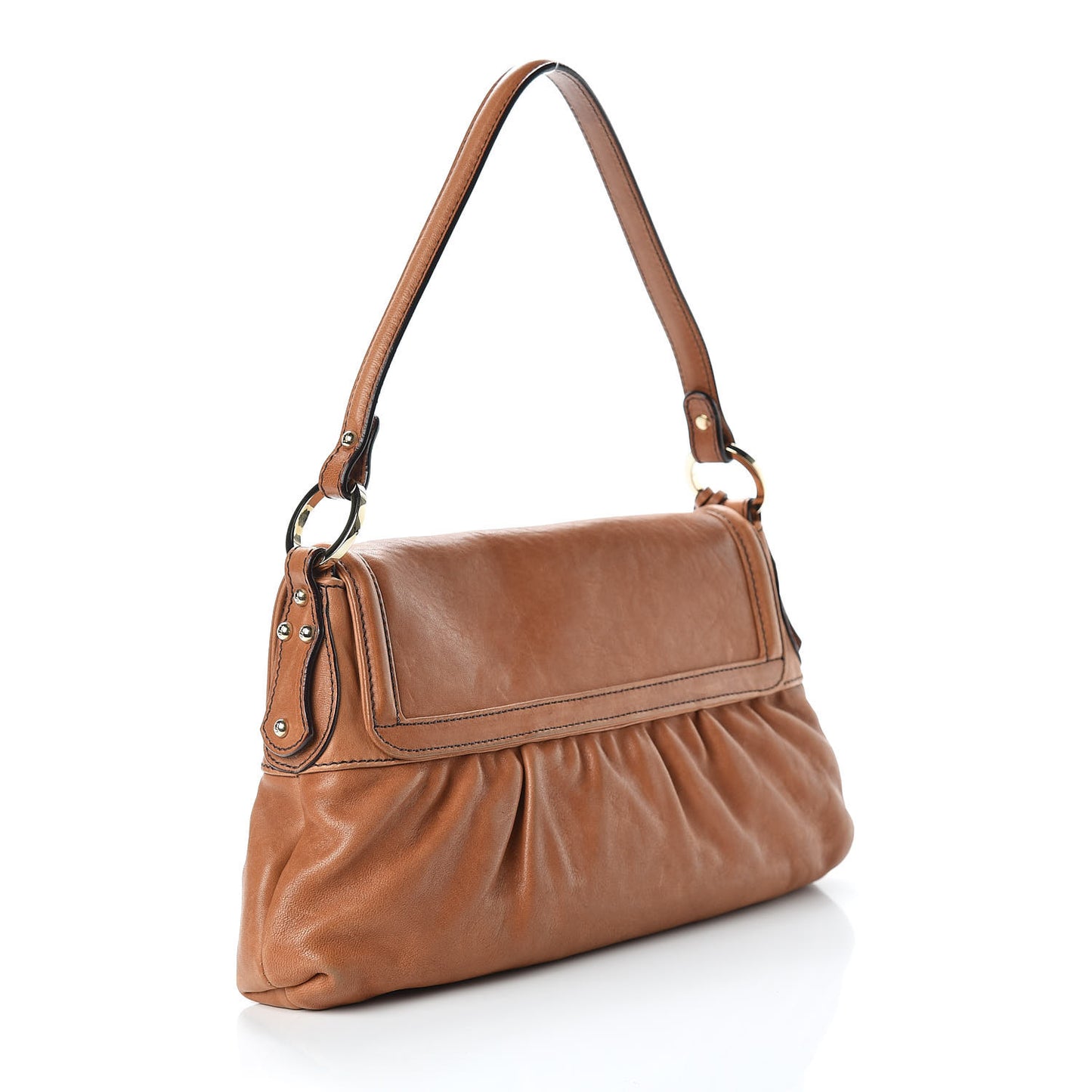 Calfskin Small Chef Shoulder Bag Brown