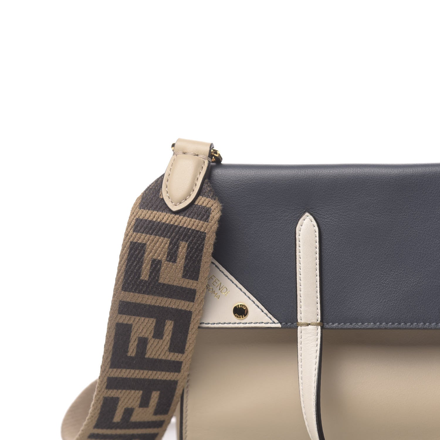 Fendi Vitello Grace FF 1974 Small Flip Tote Nuvola Notte Ice 11 of 16