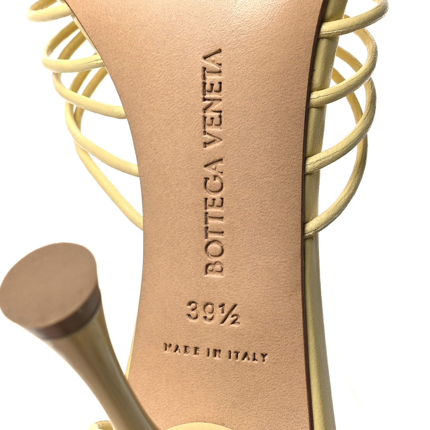 Bottega Veneta Nappa Dot Ankle Tie Sandals 39.5 Moon Beam 6 of 8