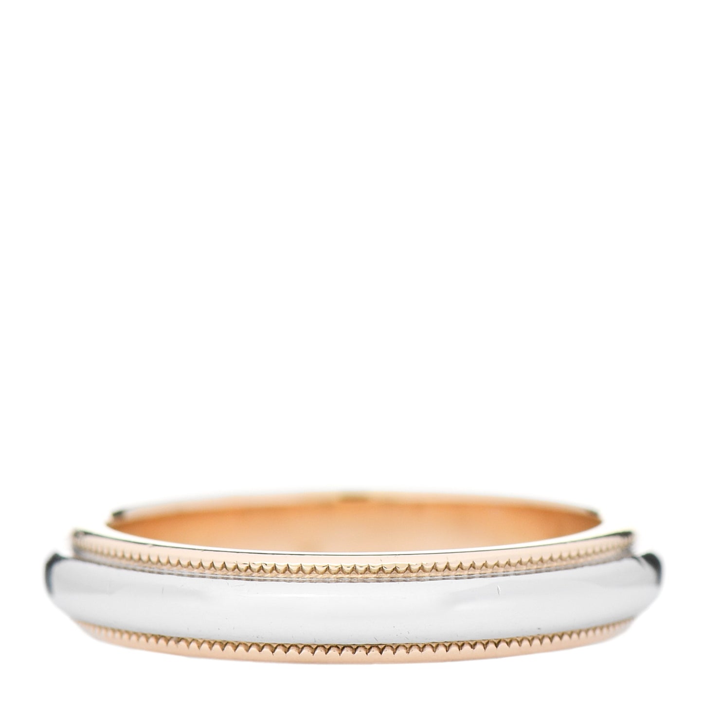 Platinum 18K Yellow Gold 3.5mm Milgrain Wedding Band Ring 49 5