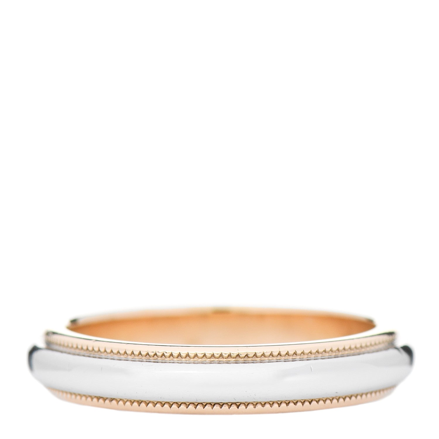 Tiffany Platinum 18K Yellow Gold 3.5mm Milgrain Wedding Band Ring 49 5 1 of 5