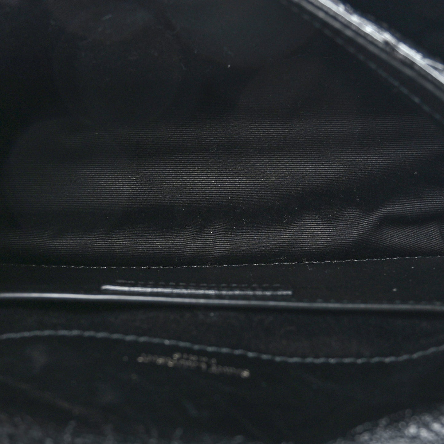 Crinkled Calfskin Matelasse Monogram Baby Niki Chain Satchel Black