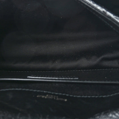 Saint Laurent Crinkled Calfskin Matelasse Monogram Baby Niki Chain Satchel Black 4 of 8
