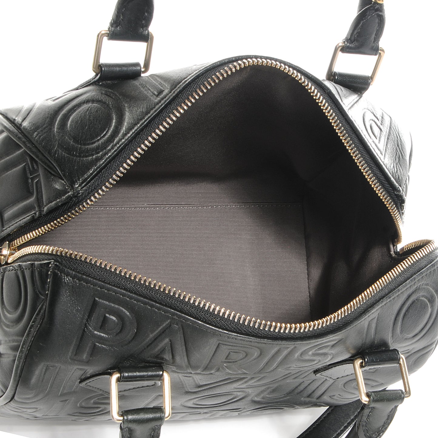 Calfskin Embossed Mini Cube Speedy Black