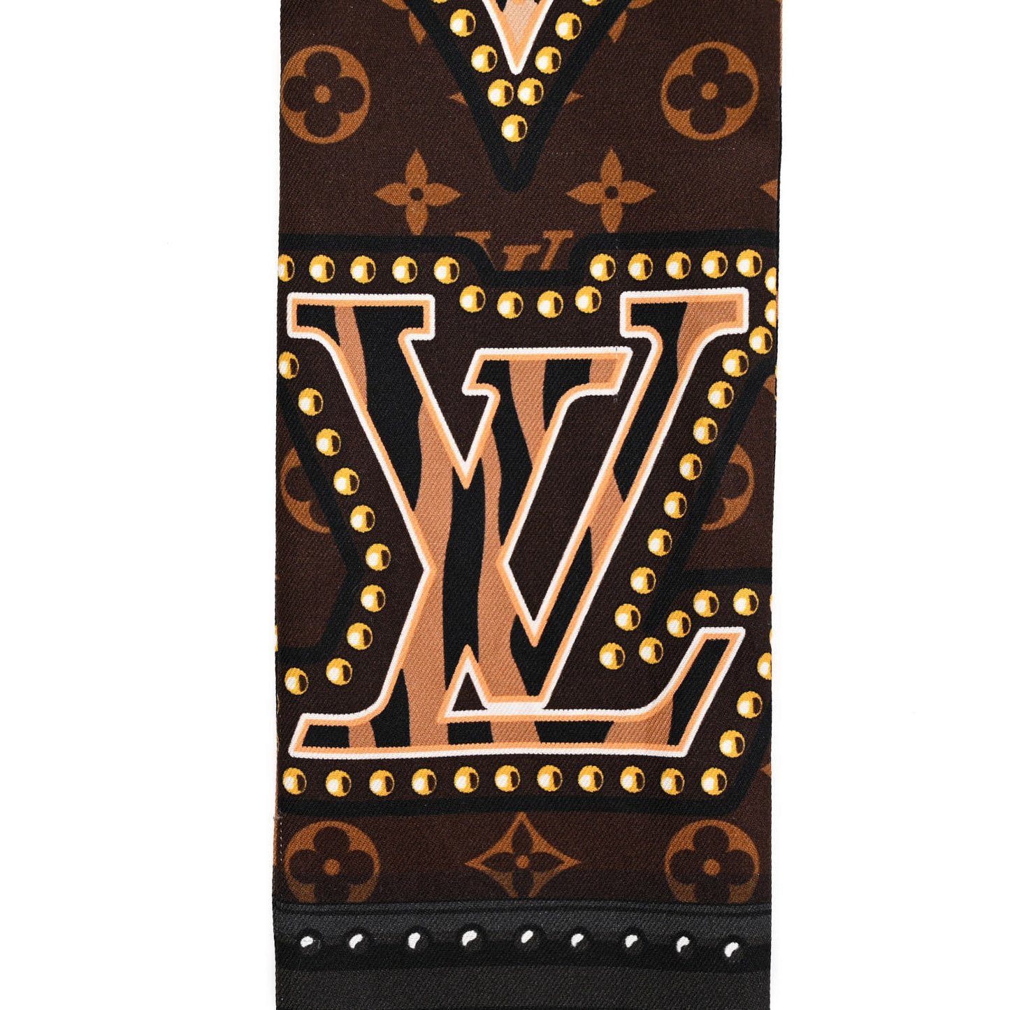 Silk Monogram LV World Bandeau Brown