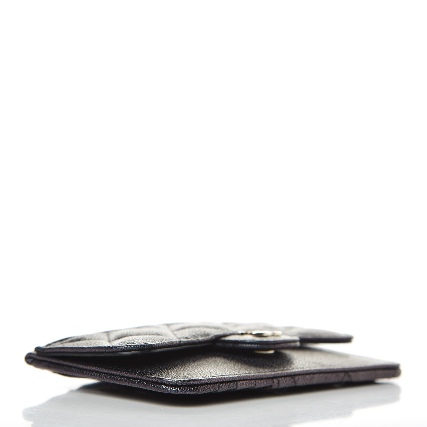 Chanel Iridescent Caviar Quilted Flap Zip Card Holder Black 4 of 8