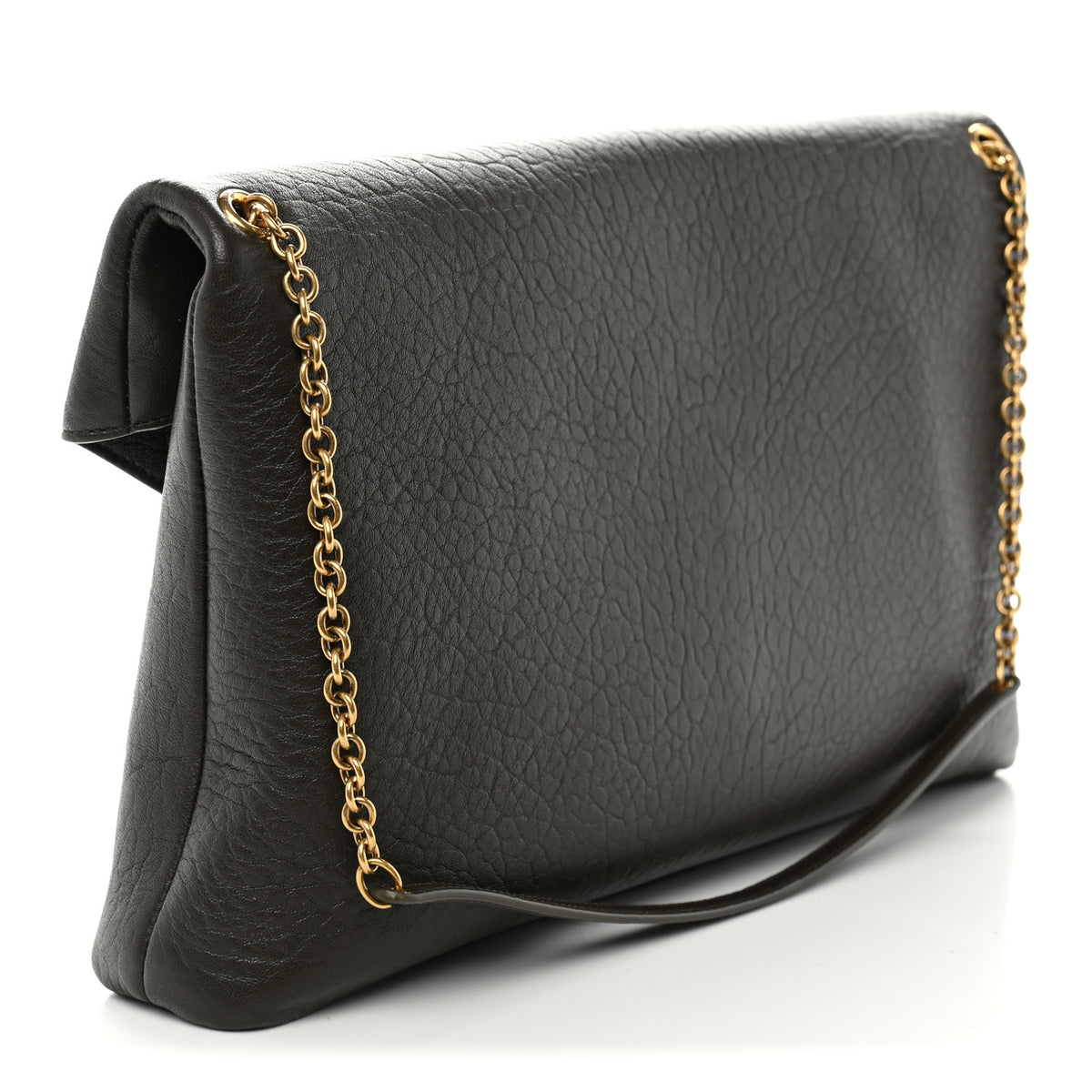 Grained Lambskin Large Cassandre Chain Pouch Light Musk
