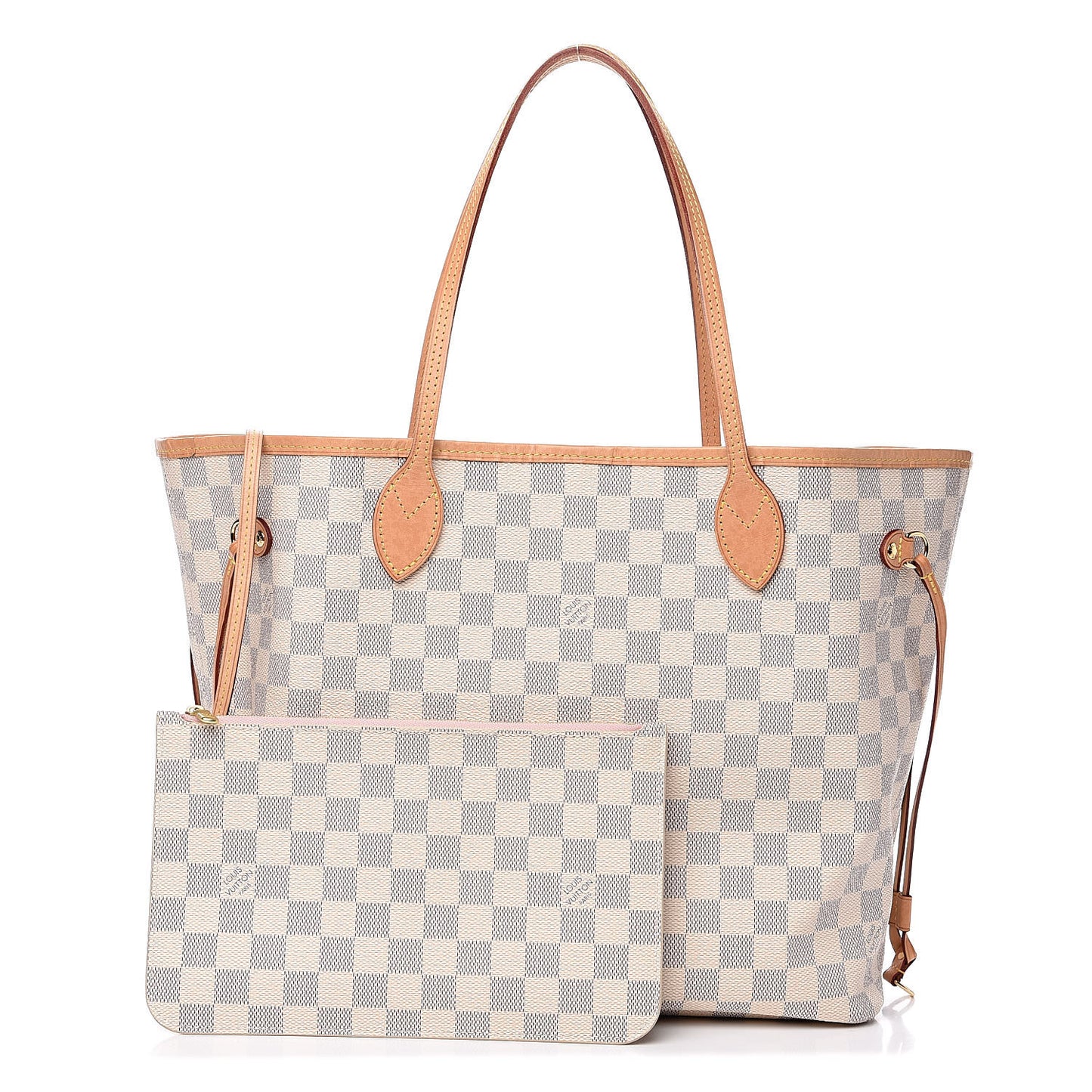 Damier Azur Neo Neverfull MM Rose Ballerine