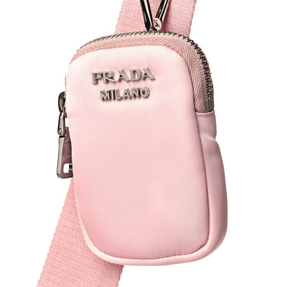 Prada Re-Nylon Spazzolato Double Pocket Buckle Shoulder Bag Alabastro 9 of 12