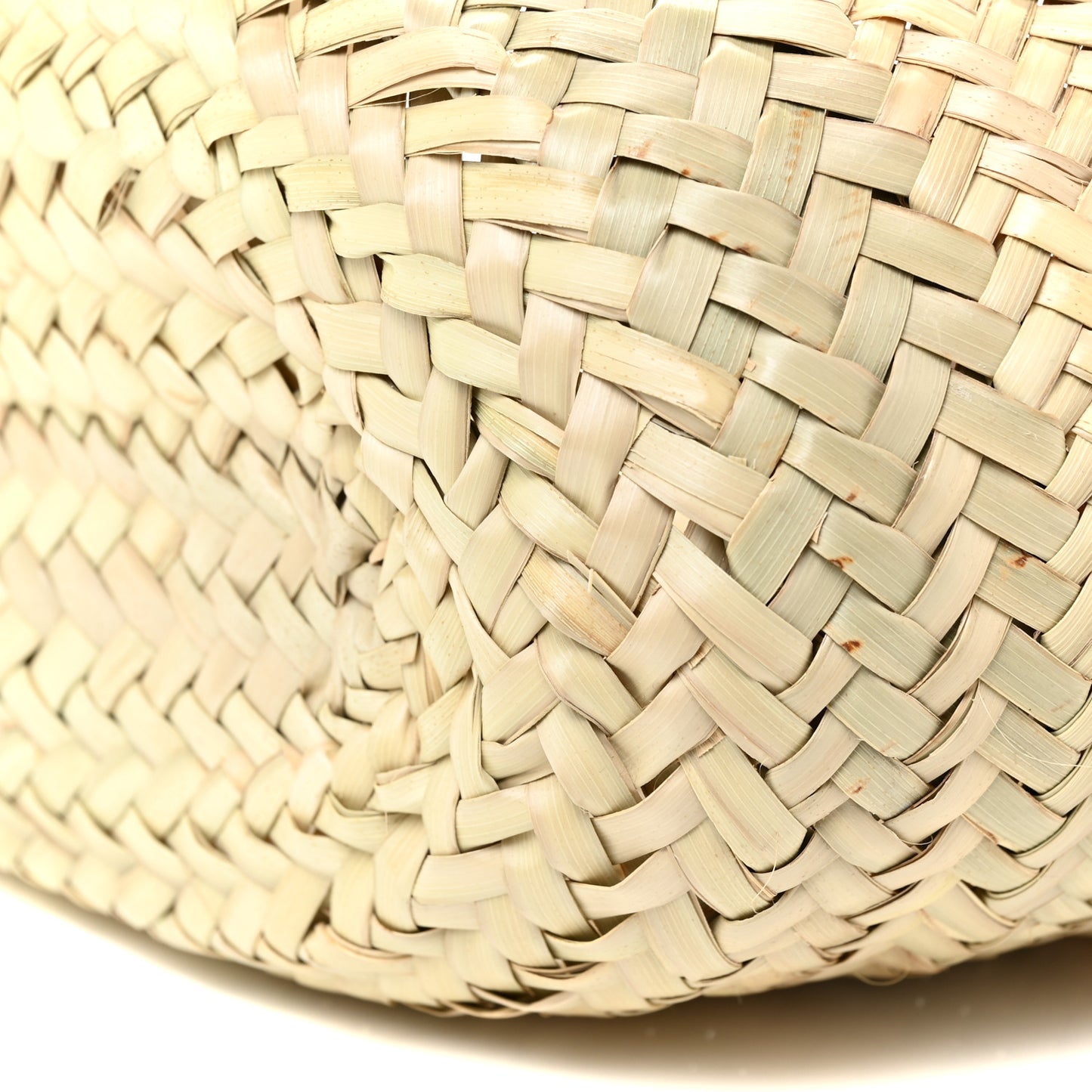 Raffia Calfskin Triomphe Teen Panier Tan