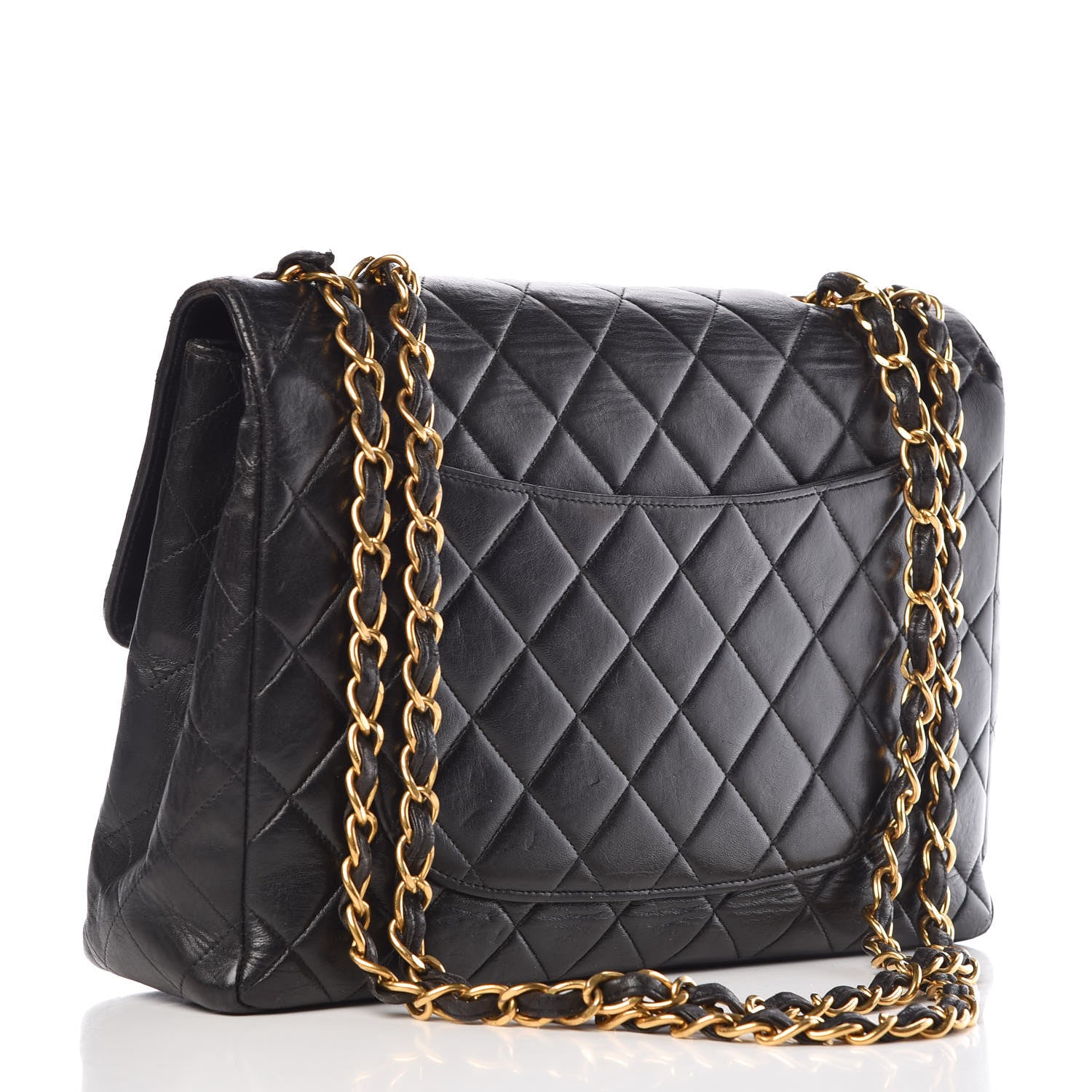Chanel Lambskin Quilted Jumbo Single Flap Black 3 of 18