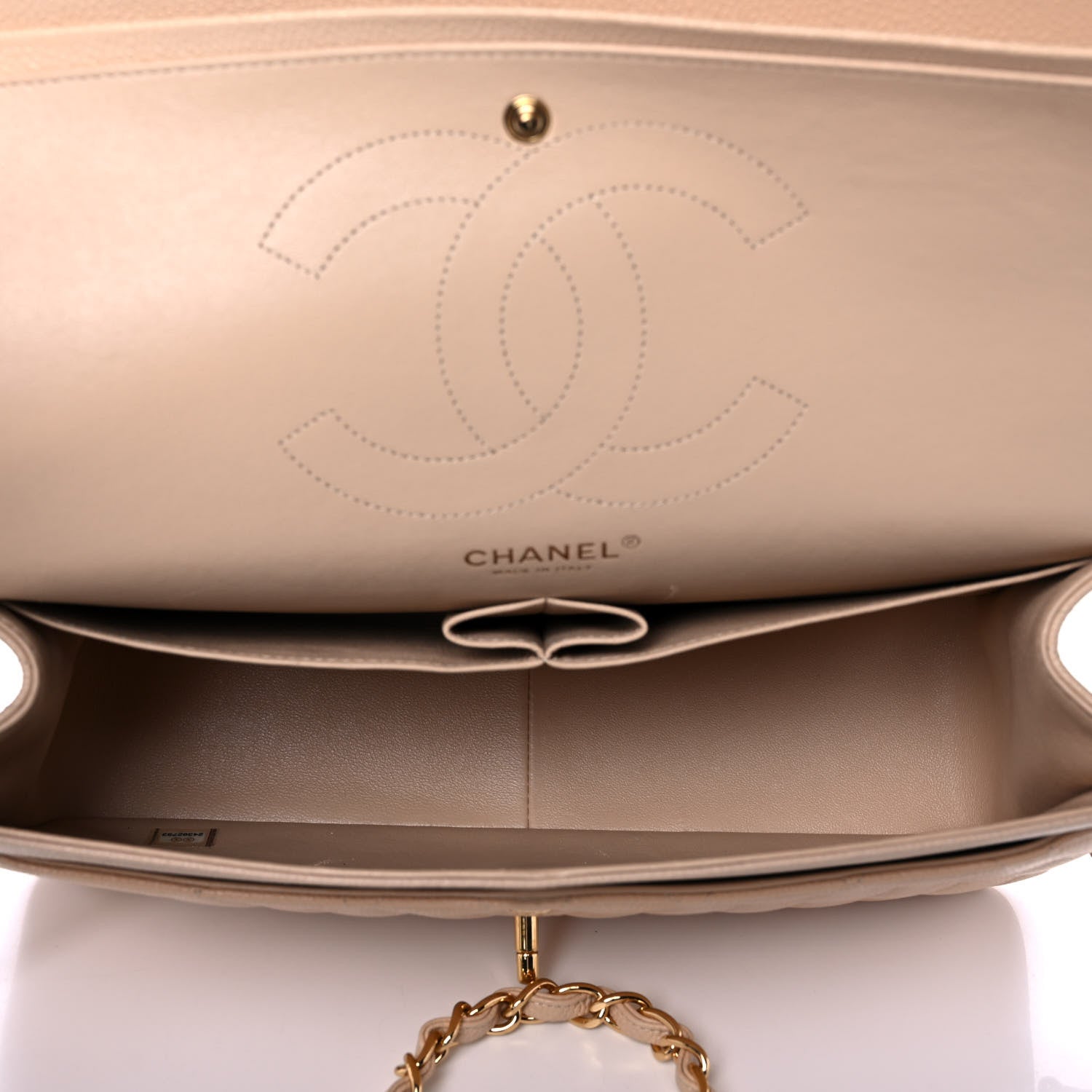Chanel Caviar Quilted Jumbo Double Flap Beige Clair 4 of 11