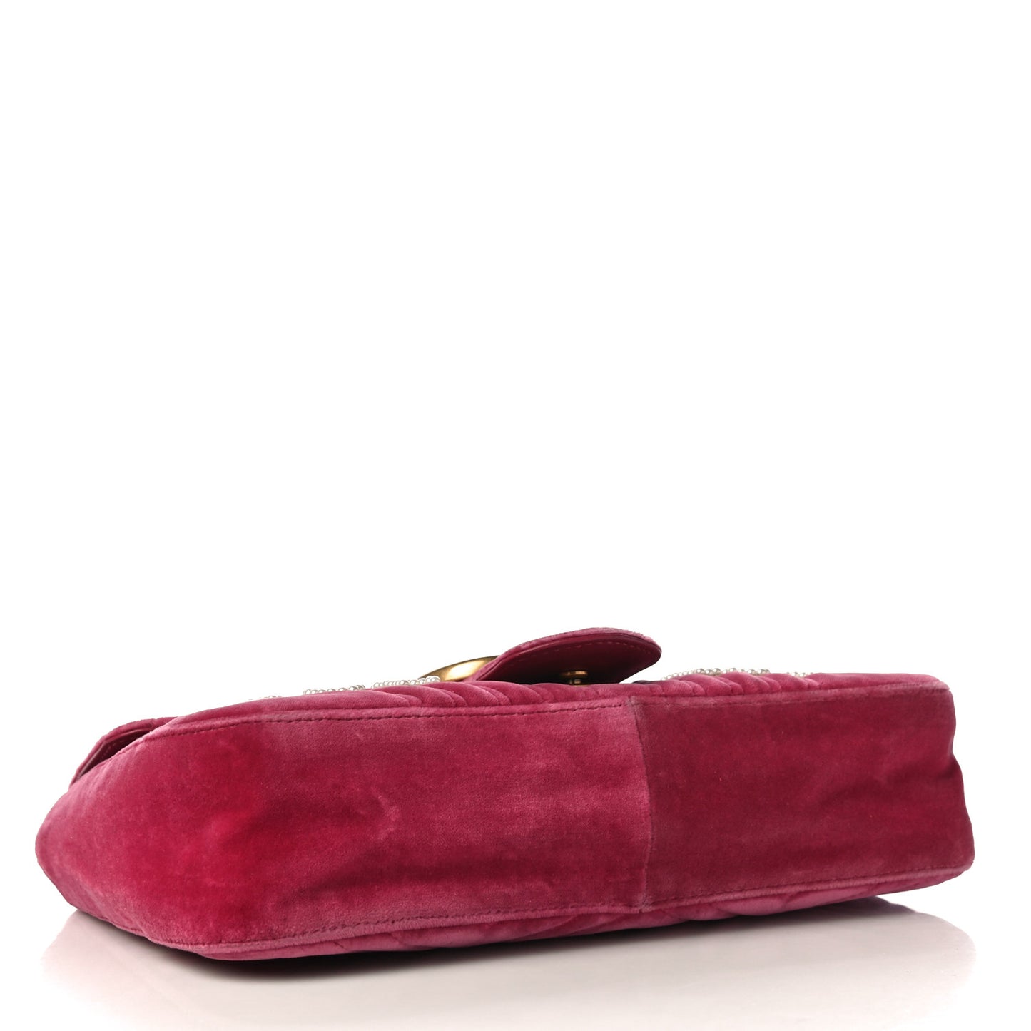 Velvet Matelasse Blind for Love Embroidered Medium GG Marmont Shoulder Bag Light Raspberry Rose Multicolor