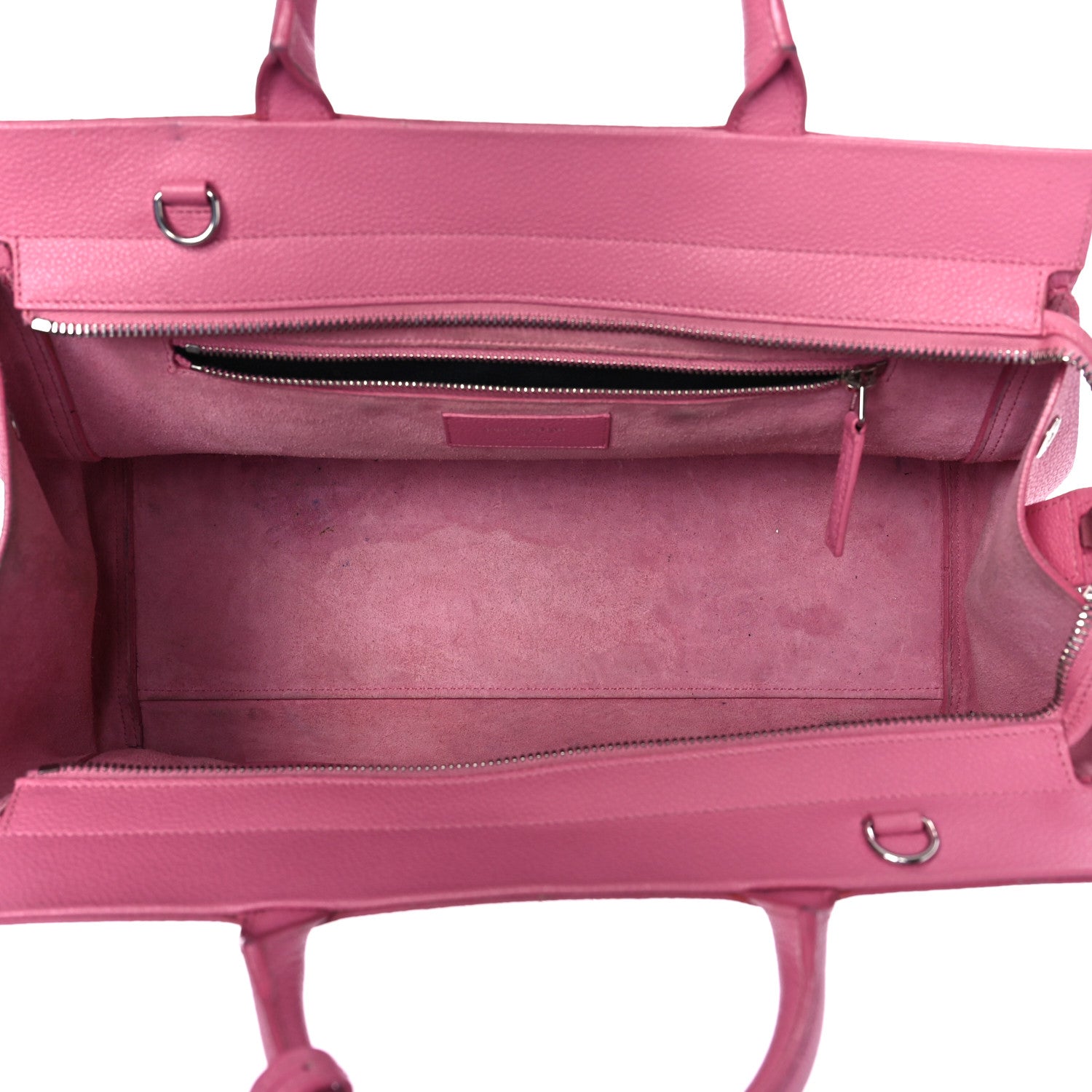 Saint Laurent Grained Calfskin Small Cabas Rive Gauche Rose Clair 5 of 20
