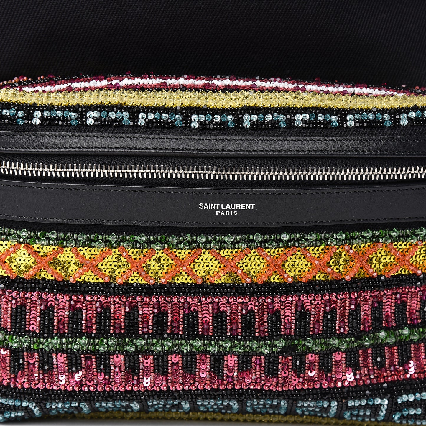 Canvas Sequins City Backpack Black