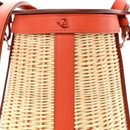 Hermes Swift Wicker Sac Farming Picnic Bag Naturel Terre Battue 7 of 10