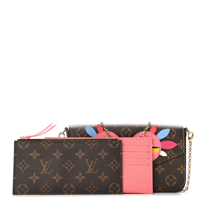 Louis Vuitton Monogram Lovely Birds Pochette Felicie Chain Wallet 1 of 10